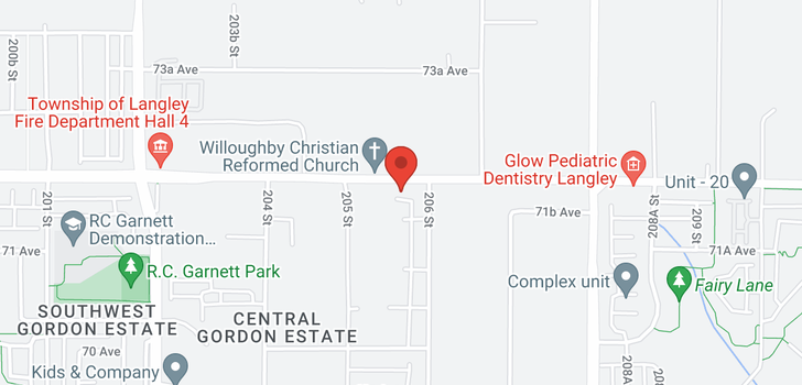 map of 20550 72 AVENUE